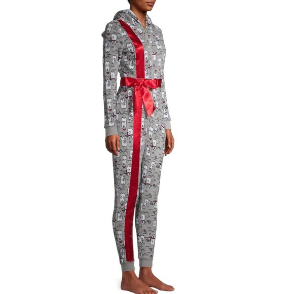 Derek Heart Christmas Bear Union Suit with Lighted Necklace NWT - Picture 2 of 6